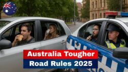 Eating Drinking Vaping in Cars Australia Enforcement begins 28 October 2025 Tougher road regulations confirmed with 1,500 penalties