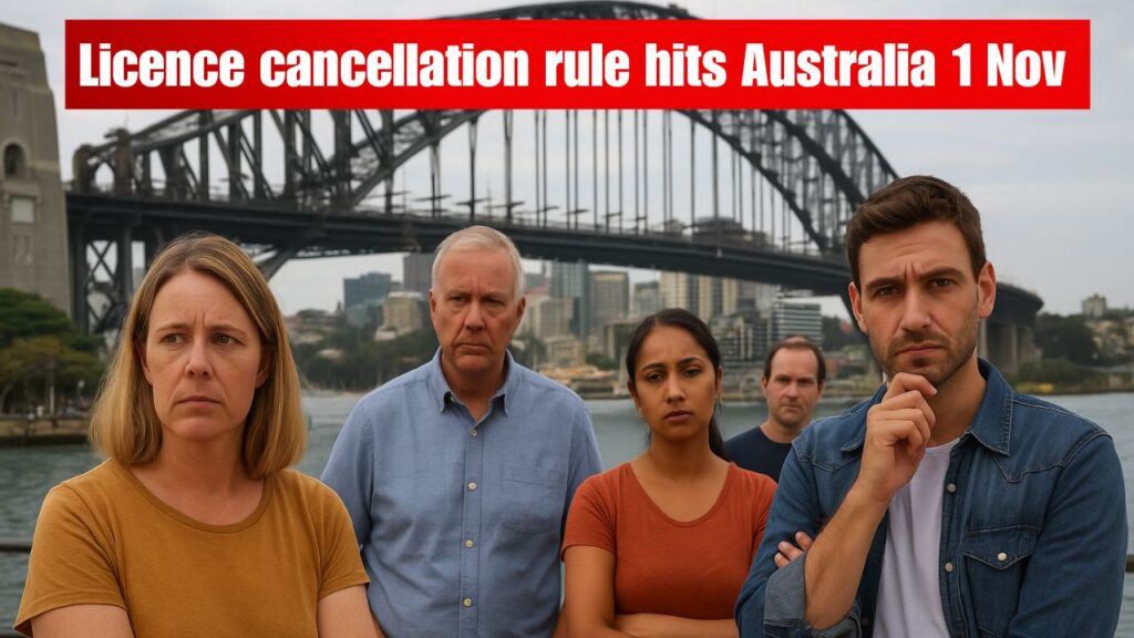 Australia Licence Cancellation Rule Starts 1 November 2025