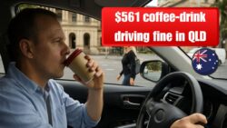 Drivers warned: QLD Transport Confirms $561 Distracted driving fine for drinking coffee behind the wheel from November